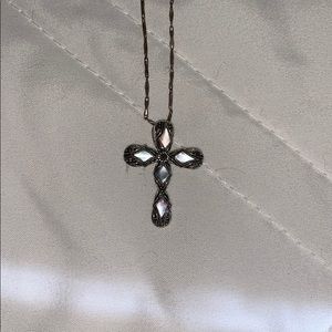 Silver necklace with cross pendant